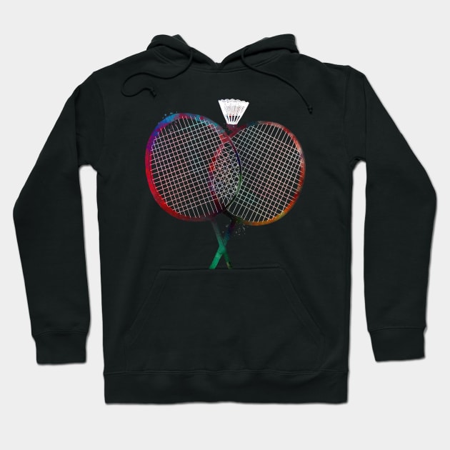 Badminton sport art #badminton Hoodie by JBJart